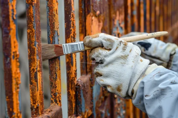 como pintar una reja metalica oxidada